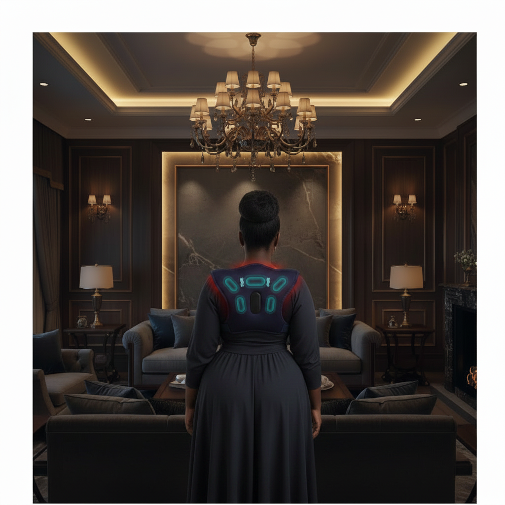 Corretor Postura — Plus-size Negra