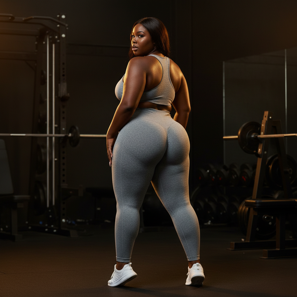 Leggings Cinzento — XL Negra